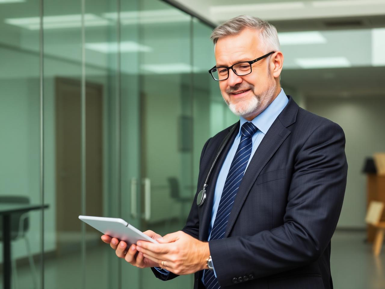 Healthcare-Führungskraft im Büro